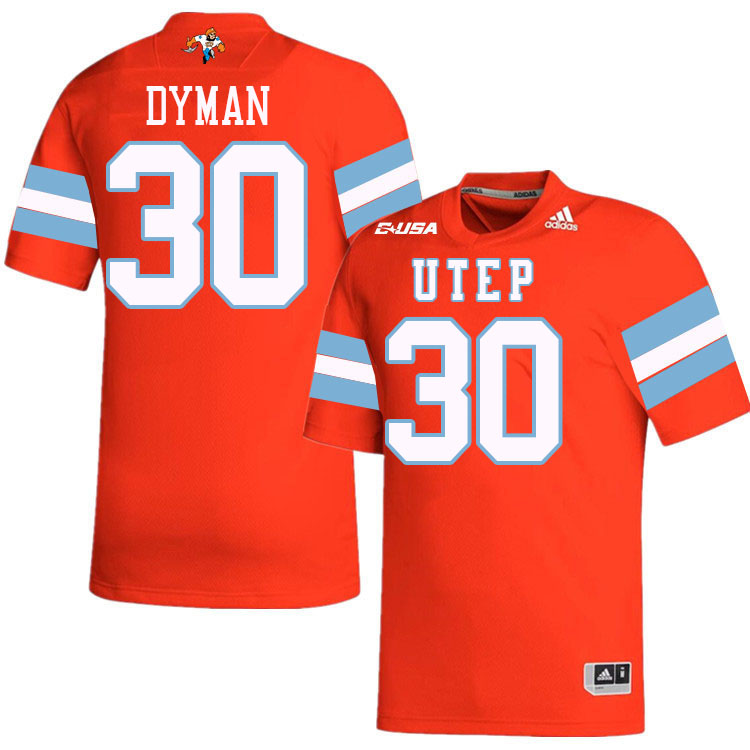 Nate Dyman UTEP Jersey,UTEP Miners #30 Nate Dyman College Football Jersey,Uniforms-Throwback